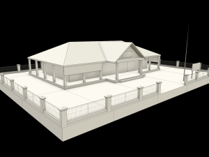 health center or hospital or puskesmas low-poly 3D 모델