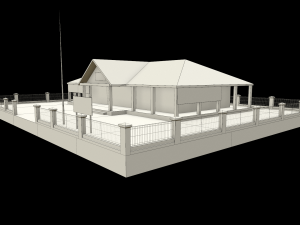 health center or hospital or puskesmas low-poly 3D 모델