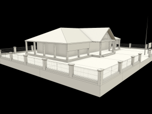 health center or hospital or puskesmas low-poly 3D 모델