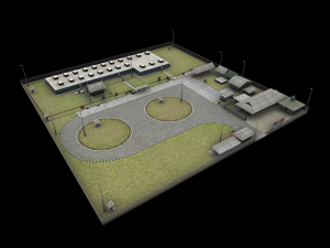 pertamina oil factory low-poly 3D Model