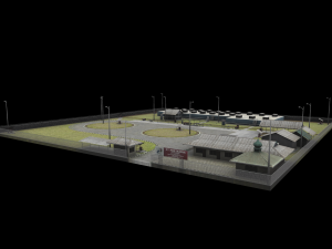 pertamina oil factory low-poly 3D 模型
