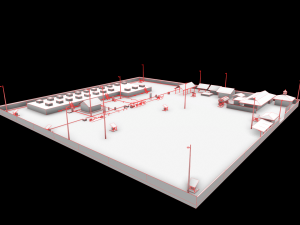 pertamina oil factory low-poly 3D 模型