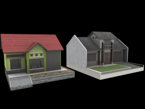 simple house home housing low-poly Modelo 3D