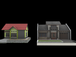 simple house home housing low-poly Modelo 3D