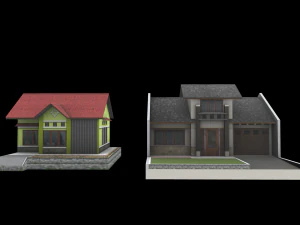 simple house home housing low-poly 3D Model