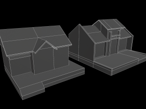 simple house home housing low-poly Modelo 3D
