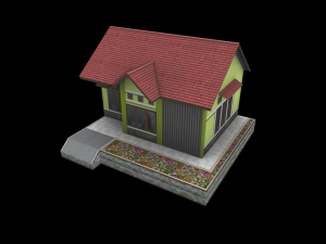 simple house home housing low-poly Modelo 3D