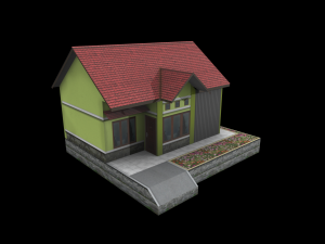 simple house home housing low-poly Modelo 3D