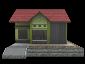 simple house home housing low-poly Modelo 3D