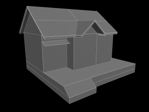 simple house home housing low-poly Modelo 3D