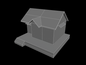 simple house home housing low-poly Modelo 3D