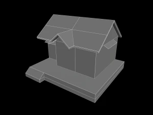 simple house home housing low-poly 3D Model