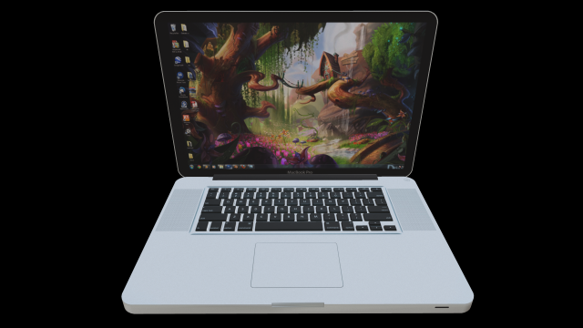 laptop macbook pro low-poly Modelo 3D .c4d .max .obj .3ds .fbx .stl .blend 
