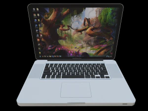 ноутбук macbook pro low-poly 3D Модель
