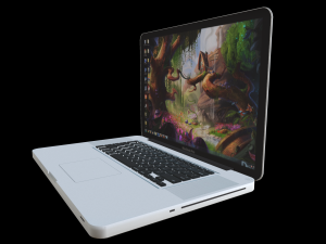 laptop macbook pro low-poly Modelo 3D