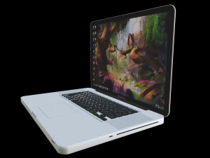 laptop macbook pro low-poly 3D Model