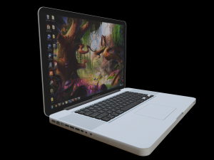 laptop macbook pro low-poly Modelo 3D