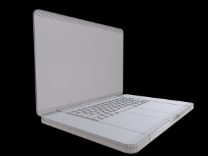 laptop macbook pro low-poly Modelo 3D