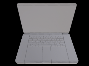 laptop macbook pro low-poly Modelo 3D