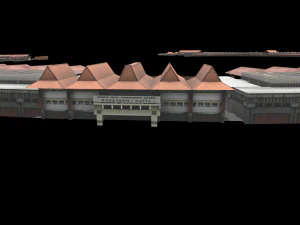 sukarno hatta international airport indonesian country low-poly 3D Model