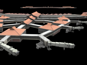 sukarno hatta international airport indonesian country low-poly 3D Model