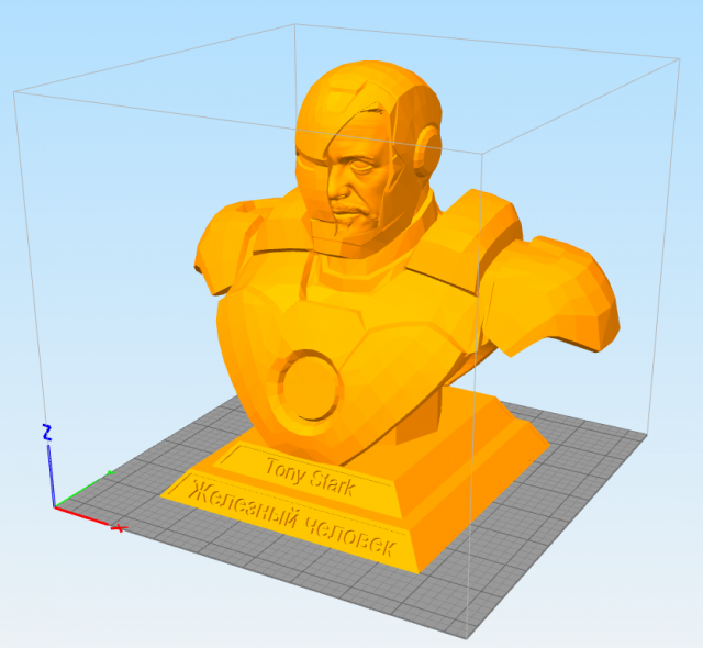 bust of tony stark 3Dプリントモデル .c4d .max .obj .3ds .fbx .stl .blend