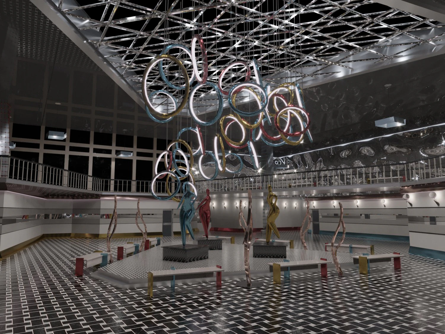 the ltie museum interior 3D Model .c4d .max .obj .3ds .fbx .stl .blend 