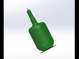 glass bottle key chain 3D Model