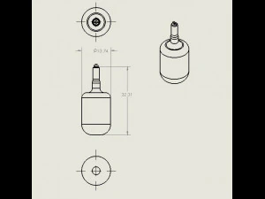 glass bottle key chain 3D Model