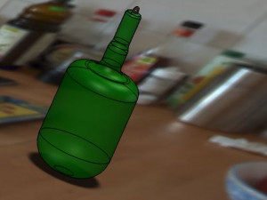 glass bottle key chain 3D मॉडल