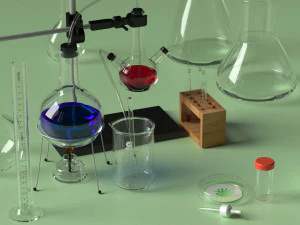 Chemie-Set 3D Modell