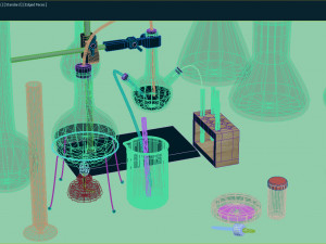 chemistry set Model 3D