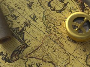 compass map treasure 3D Model