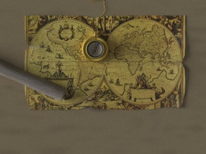 compass map treasure 3D Модель