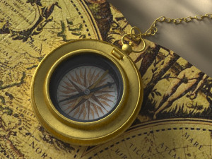 compass map treasure 3D Модель