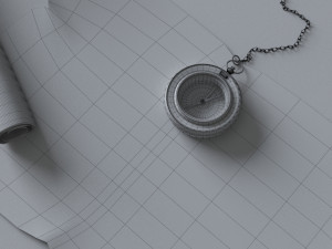 compass map treasure 3D Модель