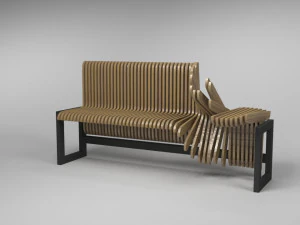 design bench transformer vr - ar - low-poly 3D Model