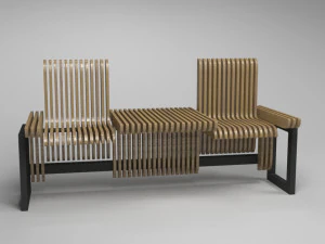 design bench transformer vr - ar - low-poly 3D Model