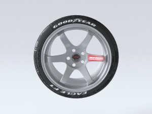 volk racing wheels te37 and tires 3d print model 3D Model