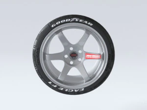 volk racing wheels te37 and tires 3d print model 3D Model