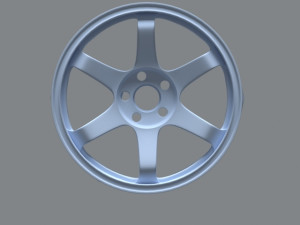 volk racing wheels te37 and tires 3d print model 3D Model