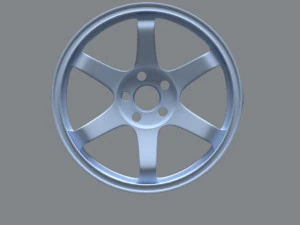 volk racing wheels te37 and tires 3d print model 3D Model