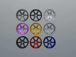 volk racing wheels te37 and tires 3d print model 3D Model