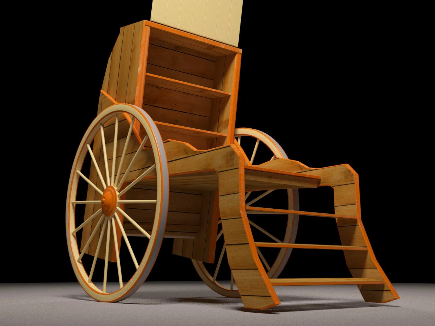 snake oil cart 3D Model .c4d .max .obj .3ds .fbx .stl .blend 
