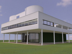villa savoye Modelo 3D
