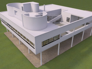 villa savoye Modelo 3D