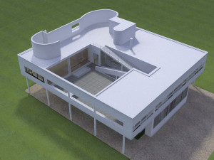 villa savoye Modelo 3D