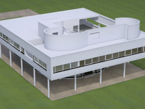 villa savoye Modelo 3D