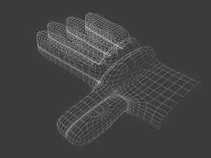 luva de cr&iacute;quete Modelo 3D
