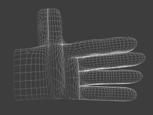 luva de cr&iacute;quete Modelo 3D